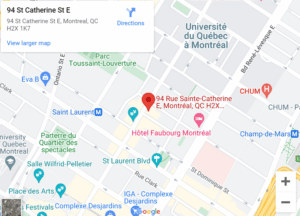 Le 281 Male Strip Club Montreal Map